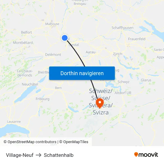 Village-Neuf to Schattenhalb map
