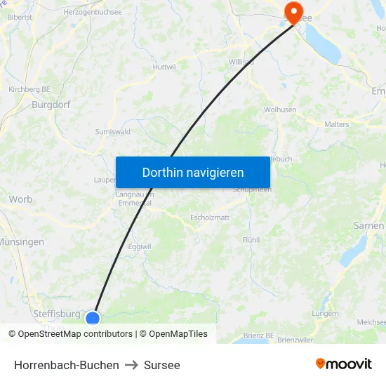 Horrenbach-Buchen to Sursee map