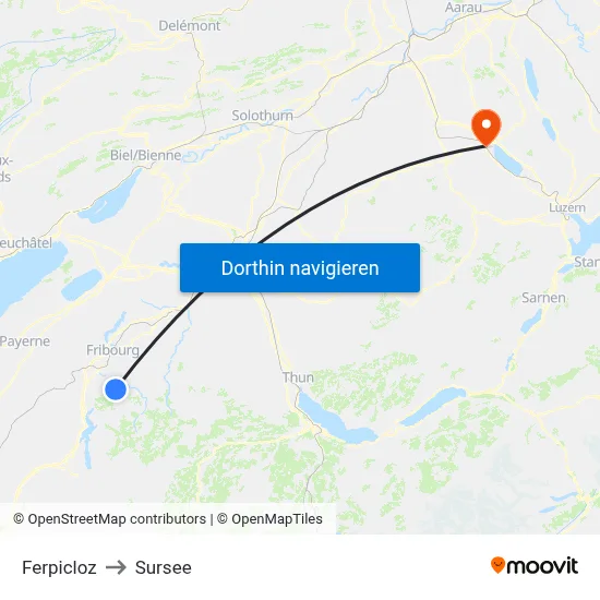 Ferpicloz to Sursee map