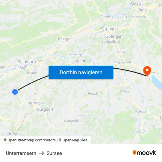 Unterramsern to Sursee map
