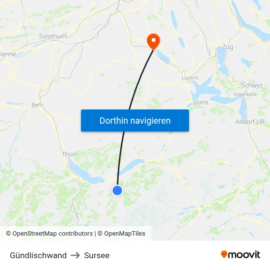Gündlischwand to Sursee map