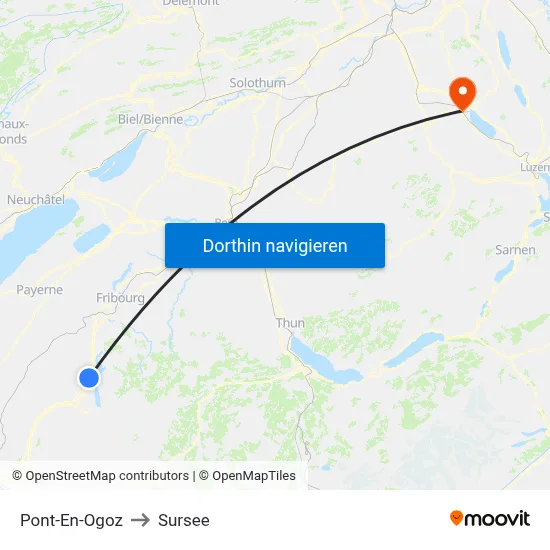 Pont-En-Ogoz to Sursee map
