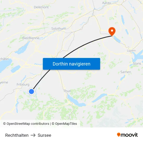 Rechthalten to Sursee map