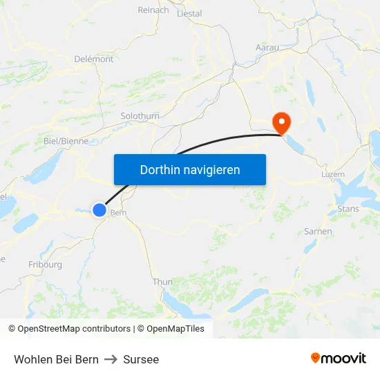 Wohlen Bei Bern to Sursee map