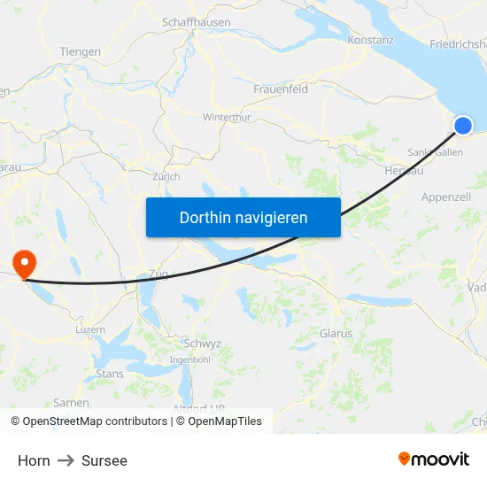 Horn to Sursee map