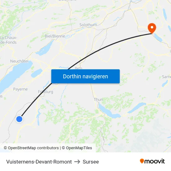 Vuisternens-Devant-Romont to Sursee map