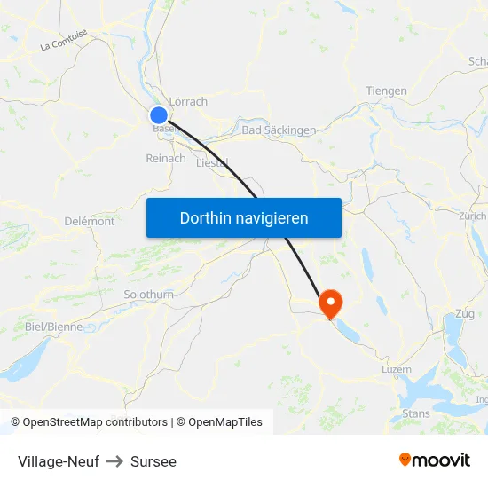 Village-Neuf to Sursee map
