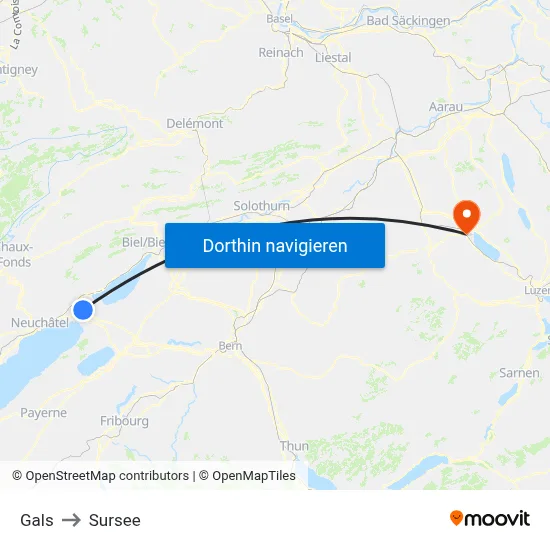 Gals to Sursee map