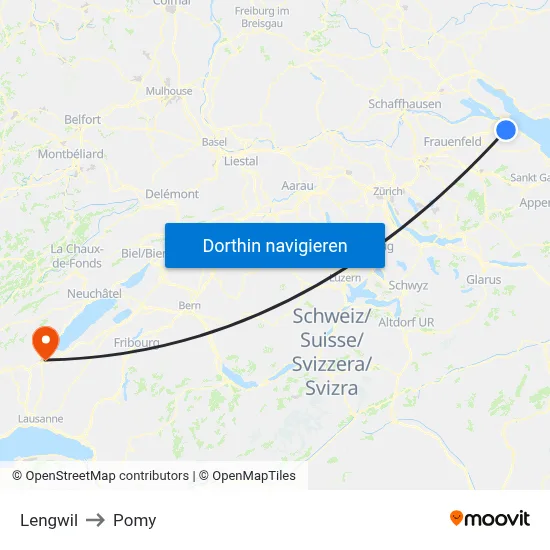 Lengwil to Pomy map