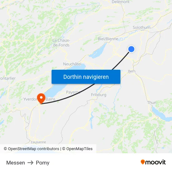 Messen to Pomy map