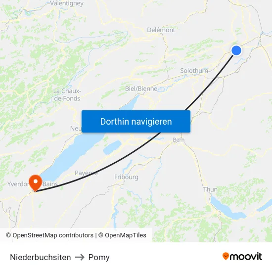 Niederbuchsiten to Pomy map