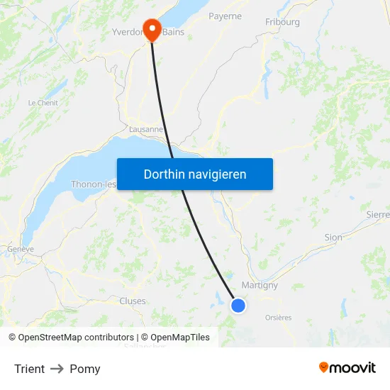 Trient to Pomy map
