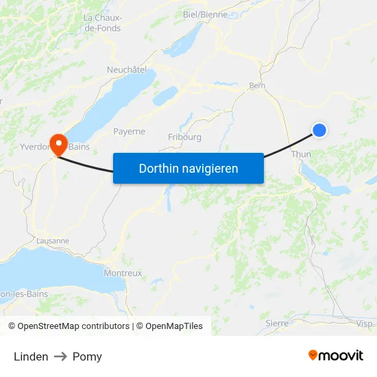 Linden to Pomy map