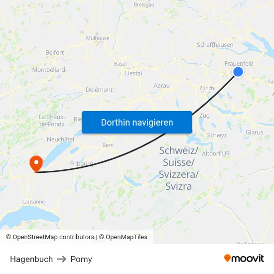Hagenbuch to Pomy map