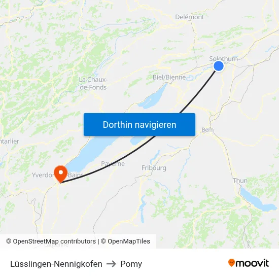 Lüsslingen-Nennigkofen to Pomy map