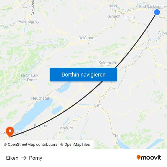 Eiken to Pomy map