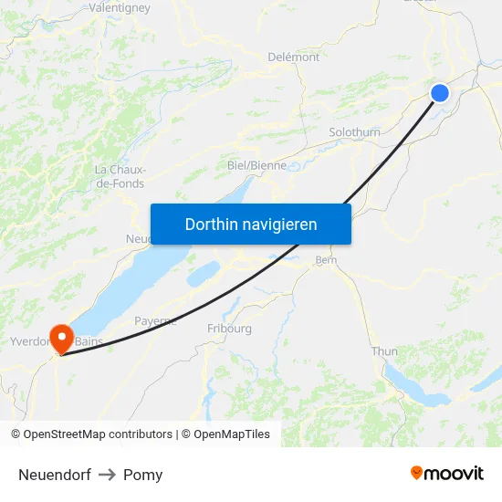 Neuendorf to Pomy map