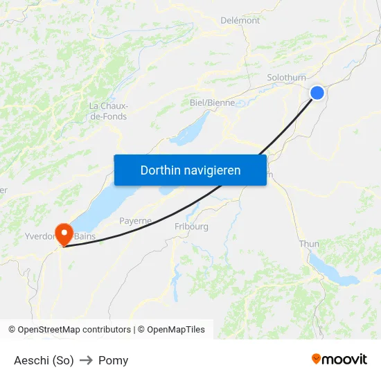 Aeschi (So) to Pomy map