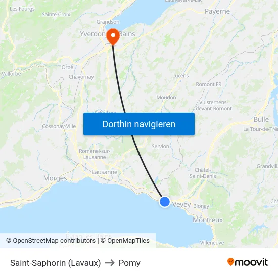 Saint-Saphorin (Lavaux) to Pomy map