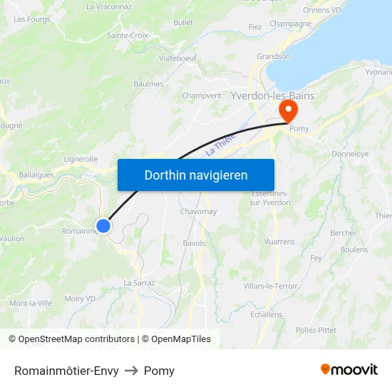 Romainmôtier-Envy to Pomy map