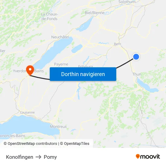 Konolfingen to Pomy map