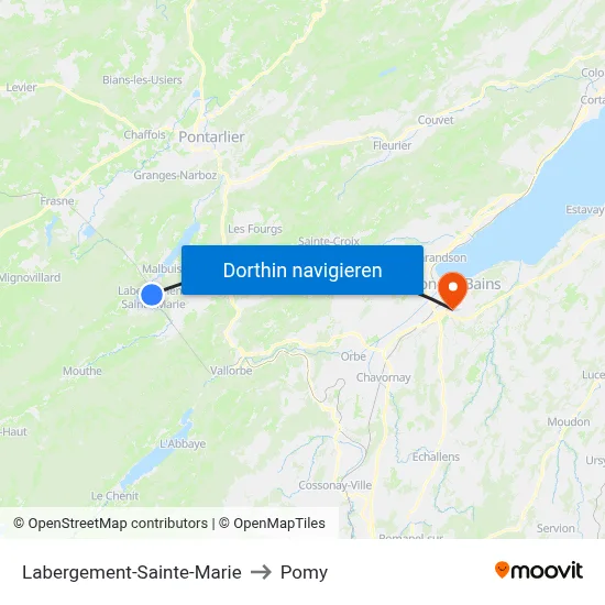 Labergement-Sainte-Marie to Pomy map