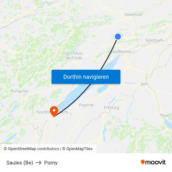 Saules (Be) to Pomy map