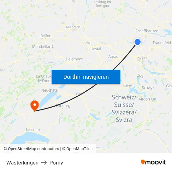 Wasterkingen to Pomy map