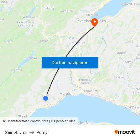 Saint-Livres to Pomy map