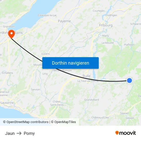 Jaun to Pomy map