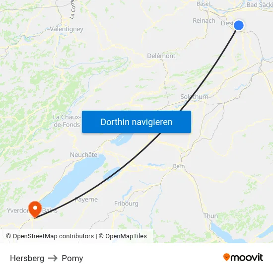 Hersberg to Pomy map