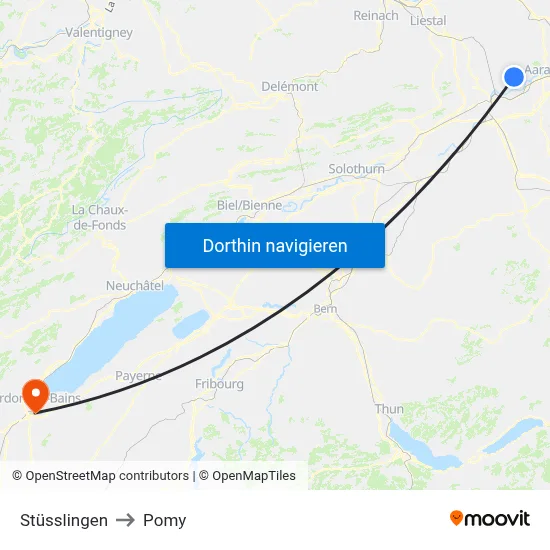 Stüsslingen to Pomy map
