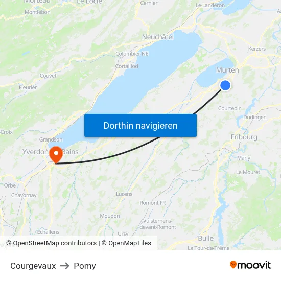Courgevaux to Pomy map