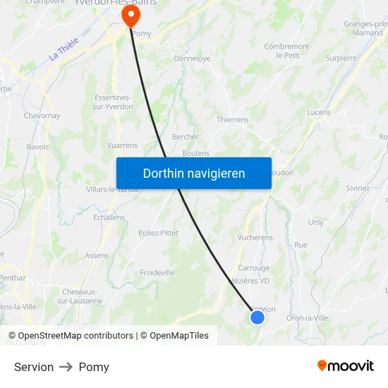 Servion to Pomy map