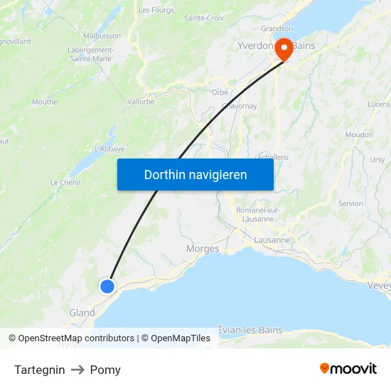 Tartegnin to Pomy map