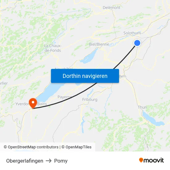 Obergerlafingen to Pomy map