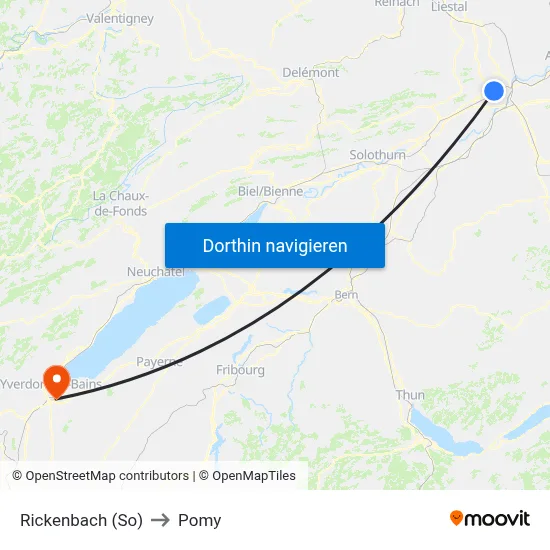 Rickenbach (So) to Pomy map