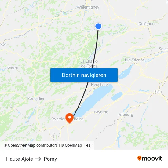 Haute-Ajoie to Pomy map