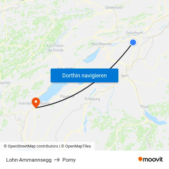Lohn-Ammannsegg to Pomy map