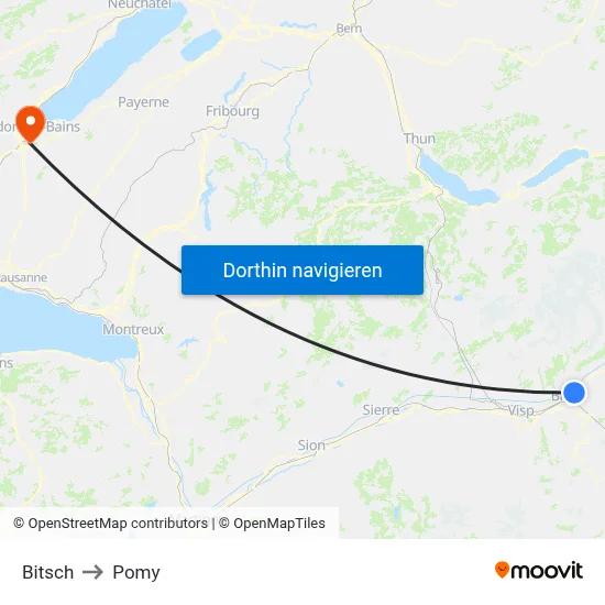 Bitsch to Pomy map