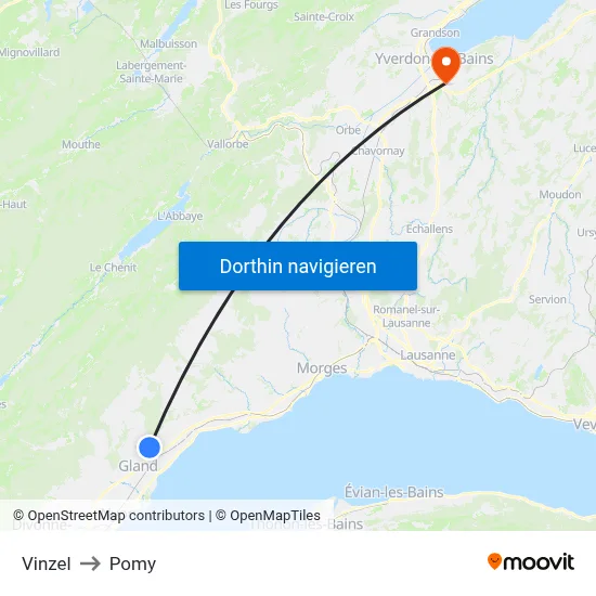 Vinzel to Pomy map