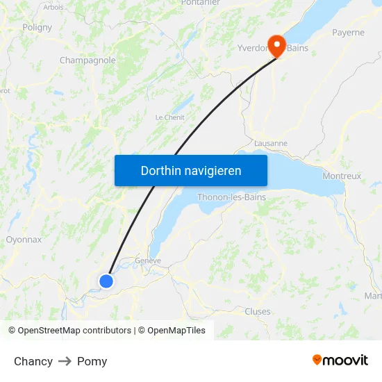 Chancy to Pomy map