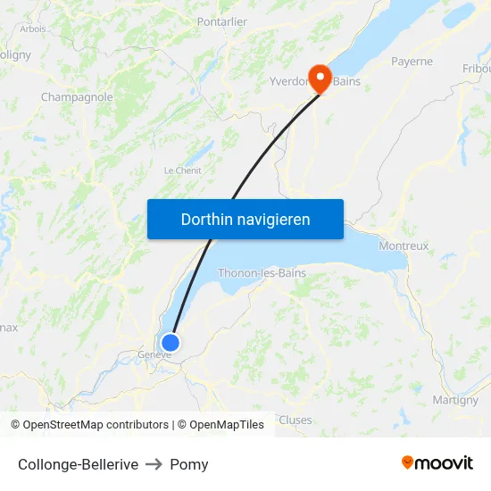 Collonge-Bellerive to Pomy map