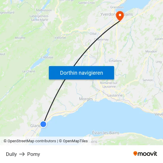 Dully to Pomy map