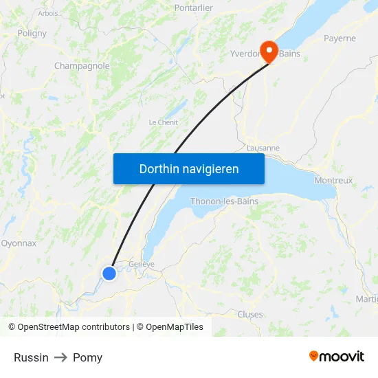 Russin to Pomy map