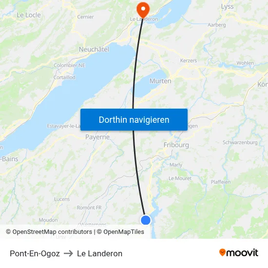 Pont-En-Ogoz to Le Landeron map