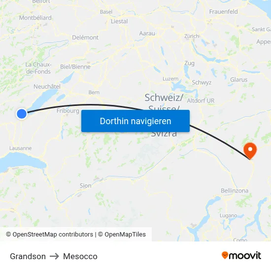 Grandson to Mesocco map