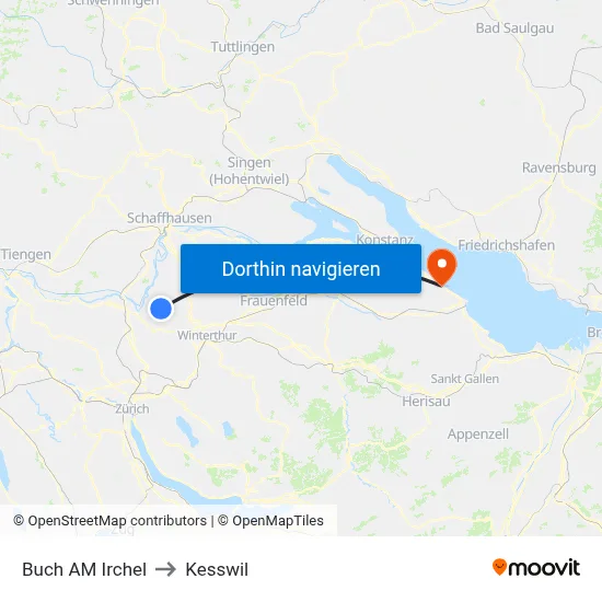 Buch AM Irchel to Kesswil map