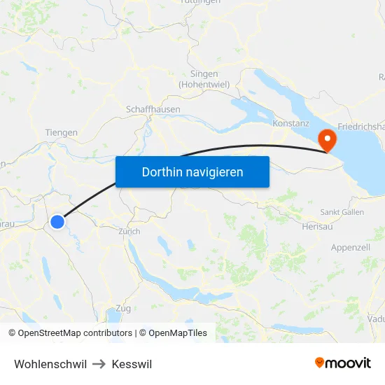 Wohlenschwil to Kesswil map