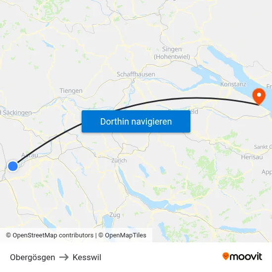 Obergösgen to Kesswil map